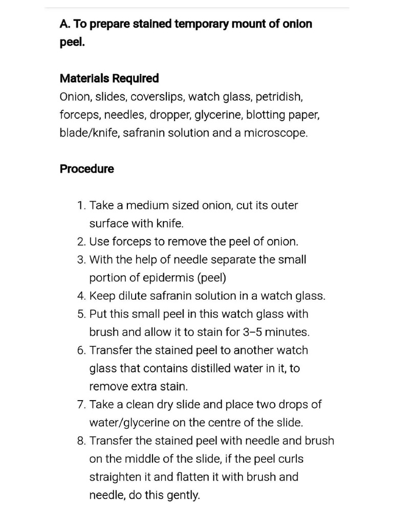 Experiment - 1 Onion Peel - 092437 | PDF