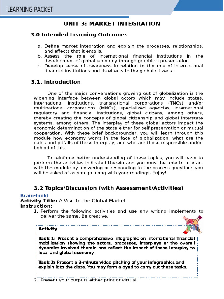Understanding Market Integration Dynamics | PDF | Bretton Woods System ...
