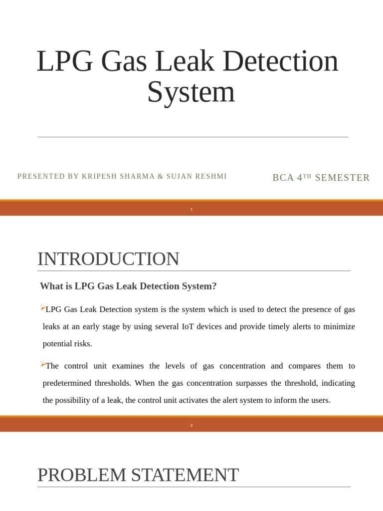 LPG Gas Leak Detection | PDF | Feasibility Study | Computing