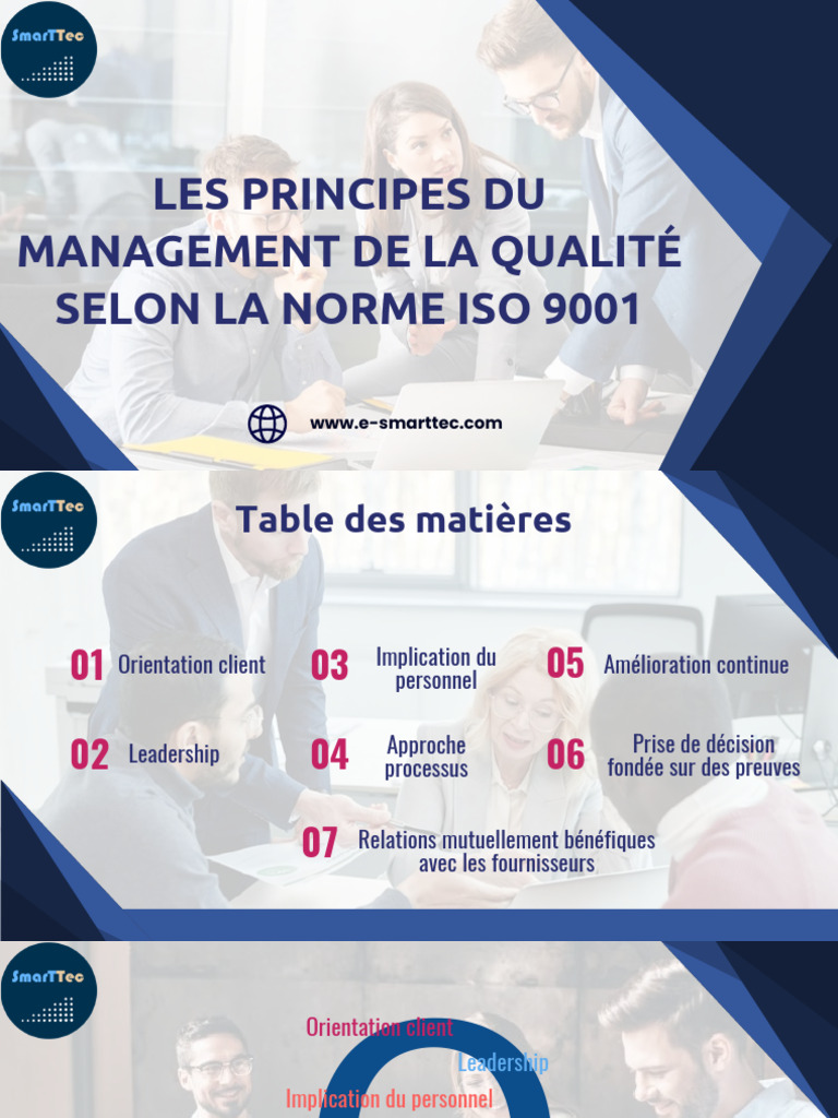 Principes du management qualité ISO 9001 | PDF | Management de la ...