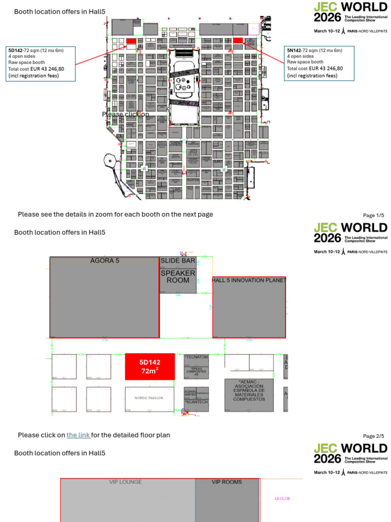 JEC WORLD 2026 Booth Location Proposal to FANUM | PDF
