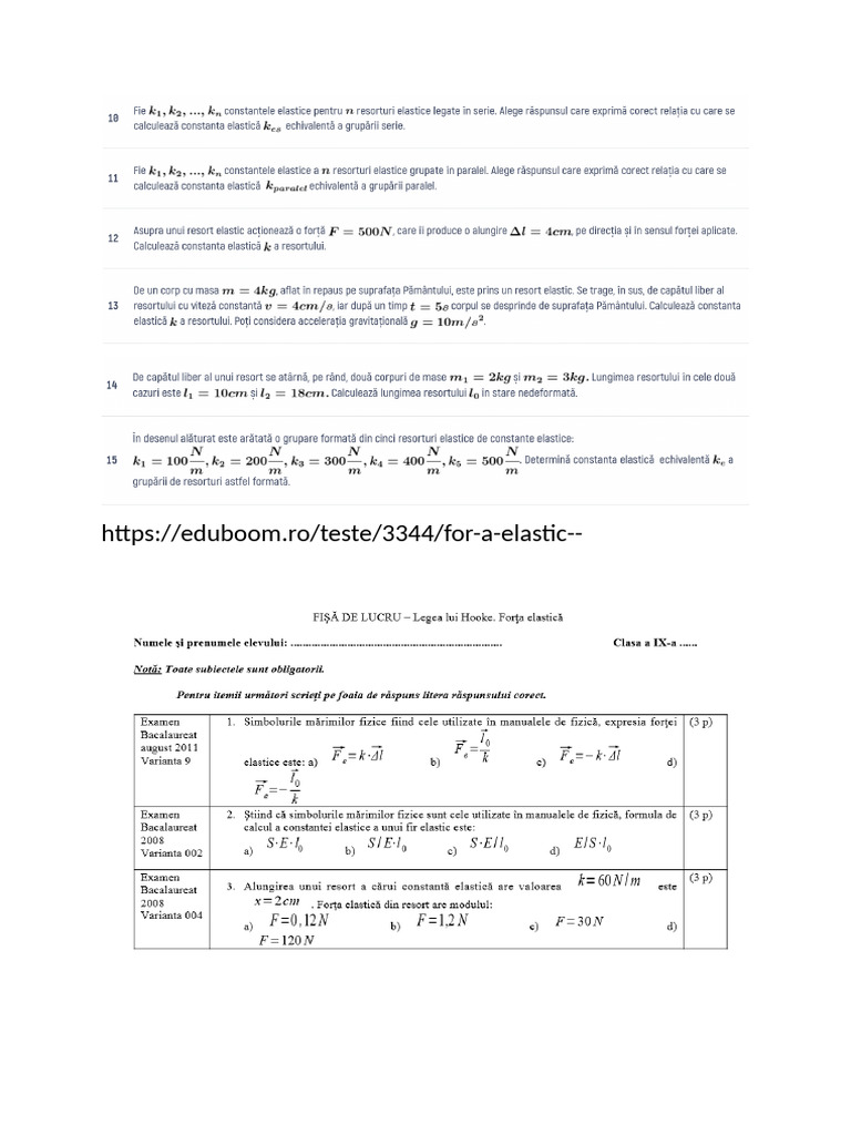Forta Elastica - Eduboom Test 1 | PDF