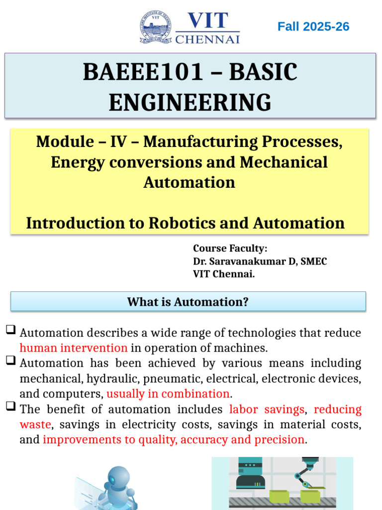 Module 4 - Lecture 2_Automation | PDF | Automation | Actuator
