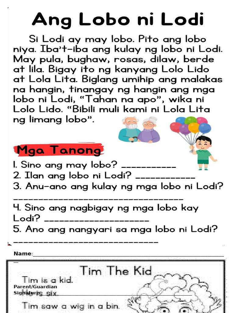 Grade 1 Worksheet | PDF