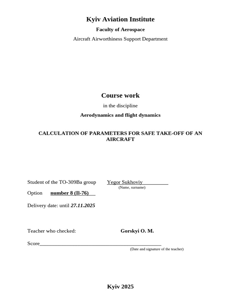 Course Project Aerodynamics | PDF | Aircraft | Flight
