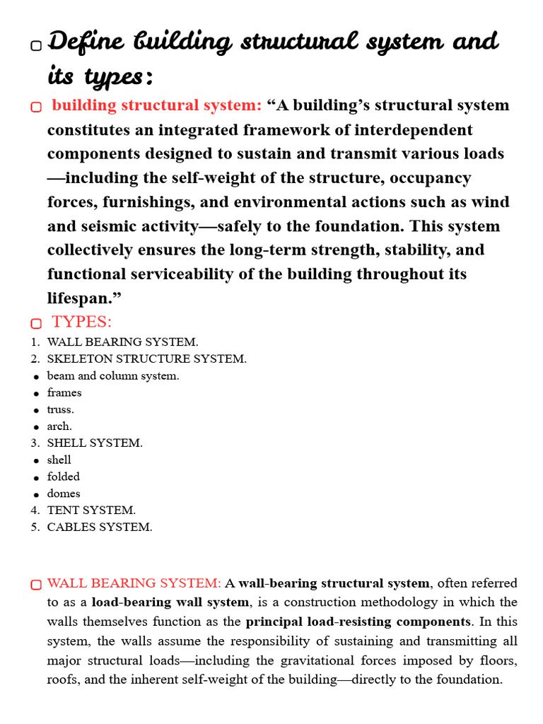 Building Structural Systems Explained | PDF | Truss | Beam (Structure)