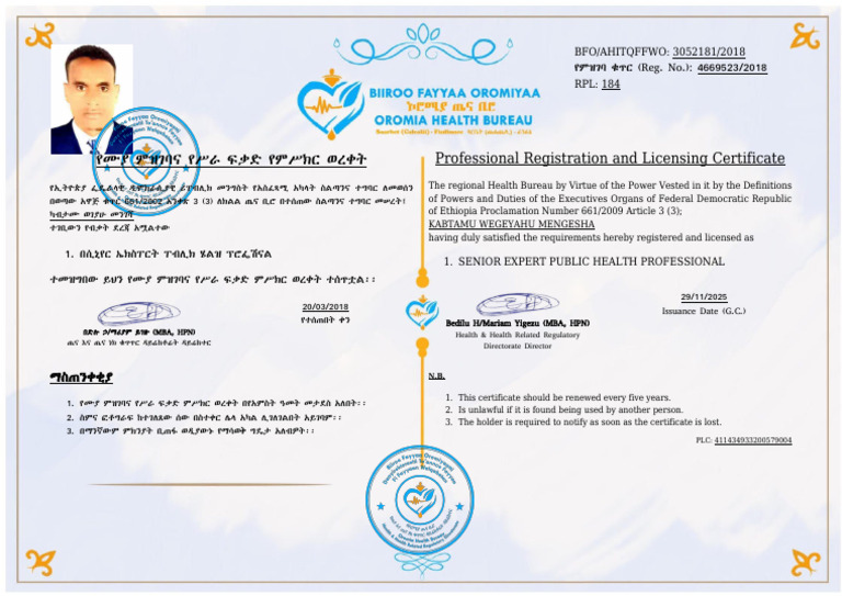 Professional License | PDF