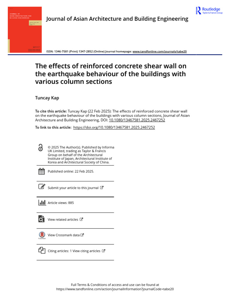 The Effects of Reinforced Concrete Shear Wall On The Earthquake ...