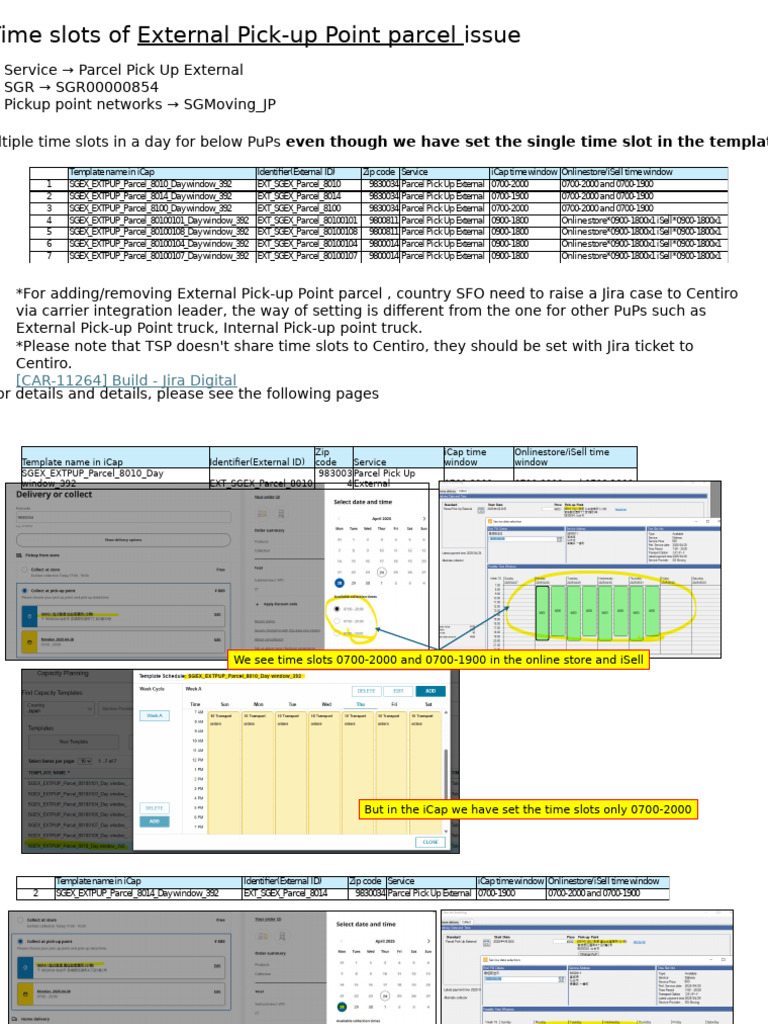 Time Slots Ext PuP Parcel | PDF | Written Communication | Metadata