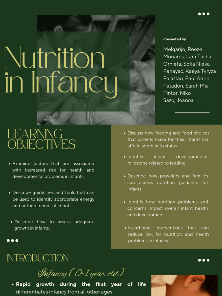 Infant Nutrition and Development Guide | PDF | Infants | Infant Mortality