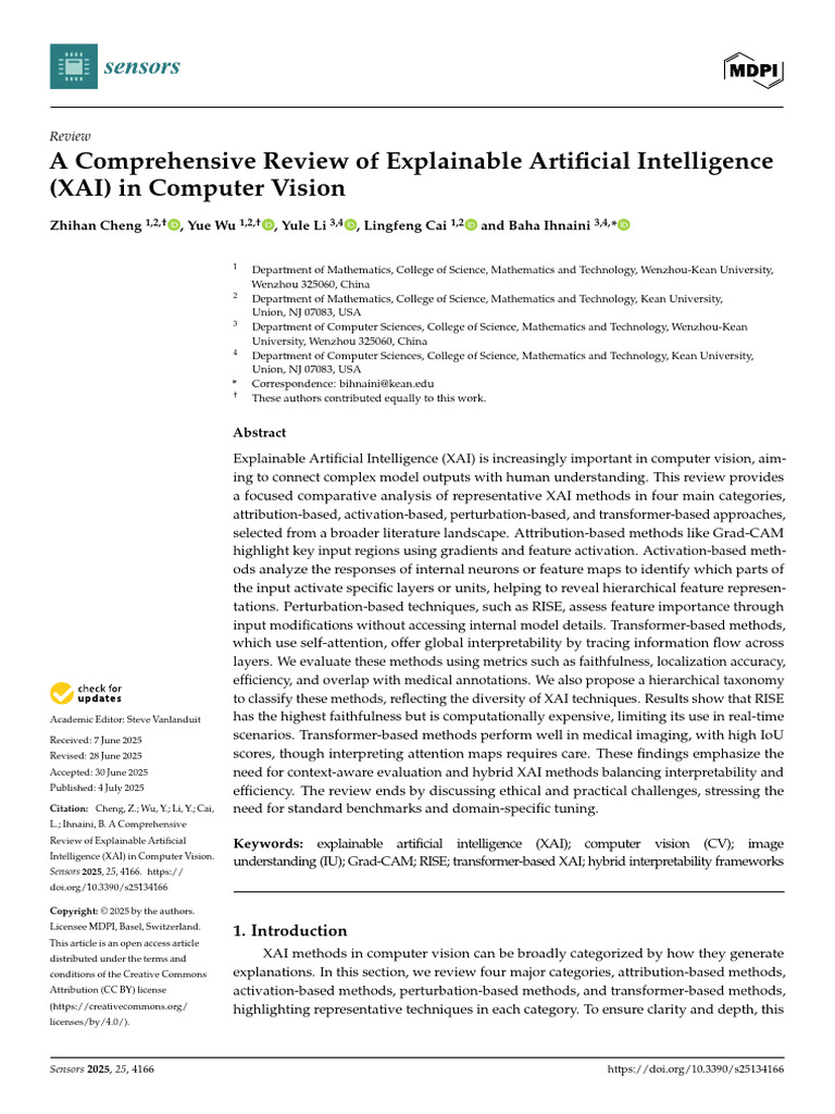 XAI Methods in Computer Vision Review | PDF | Computer Vision
