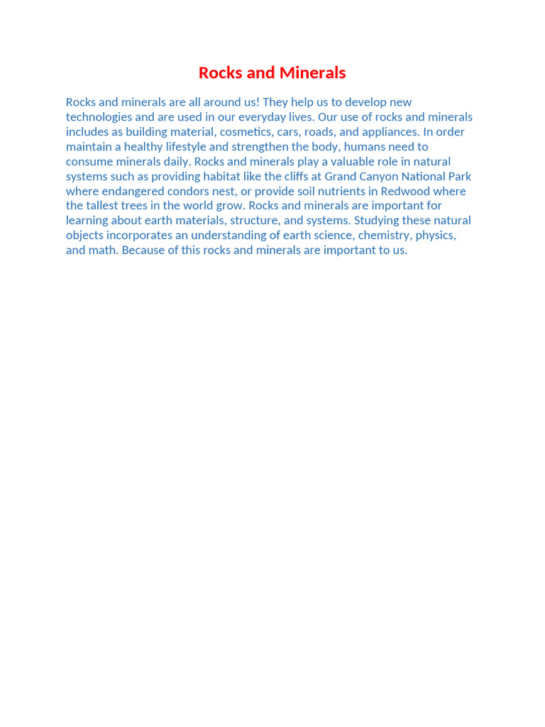 Rocks and Minerals | PDF