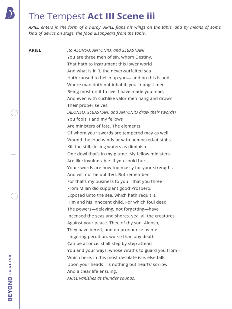 Ariel's Confrontation in The Tempest | PDF | The Tempest