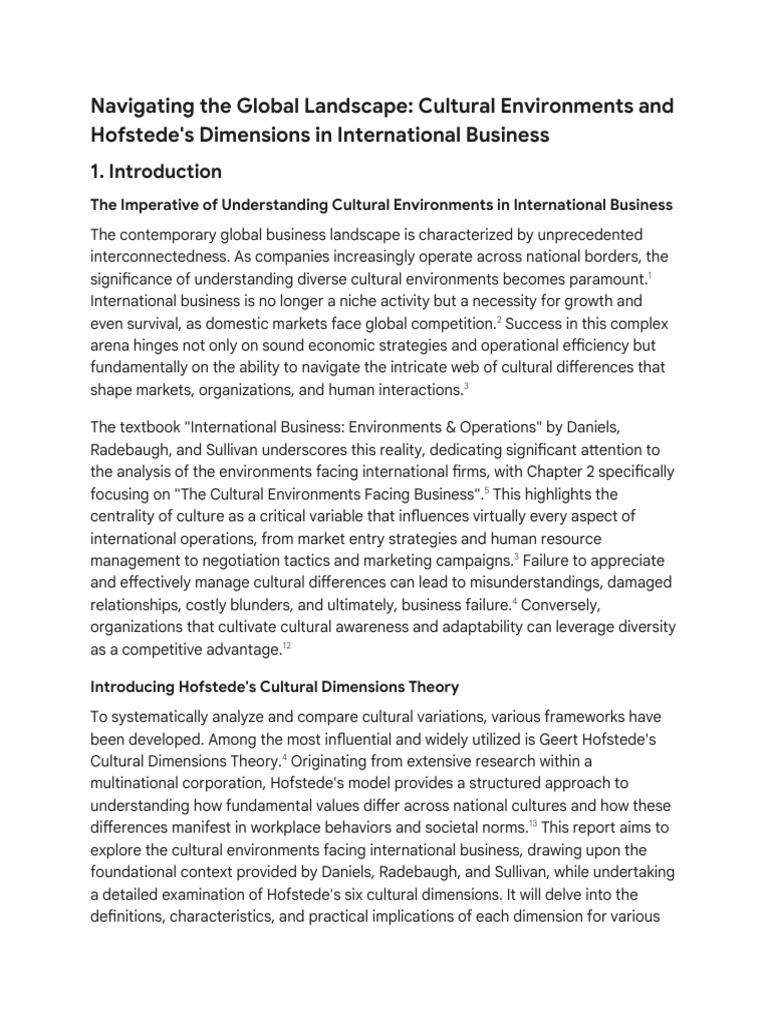 Cultural Dimensions in Global Business | PDF | Organizational Culture ...