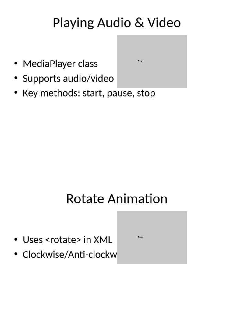 Audio/Video Playback & Animation Effects | PDF