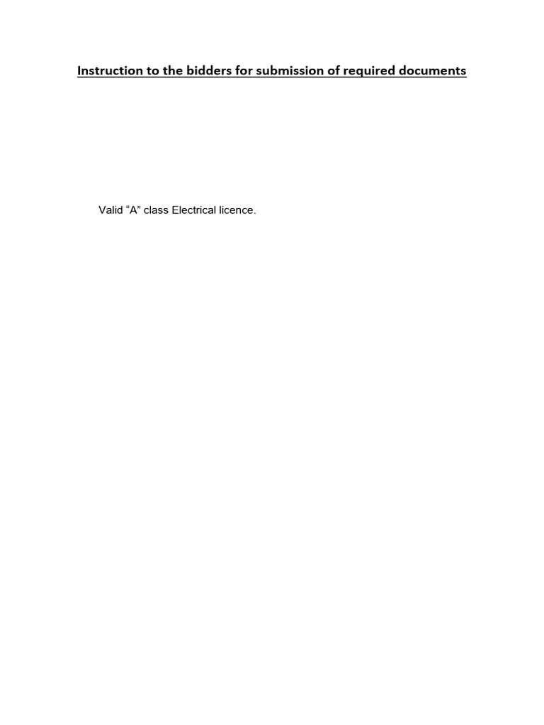 Bidding Document Submission Guidelines | PDF