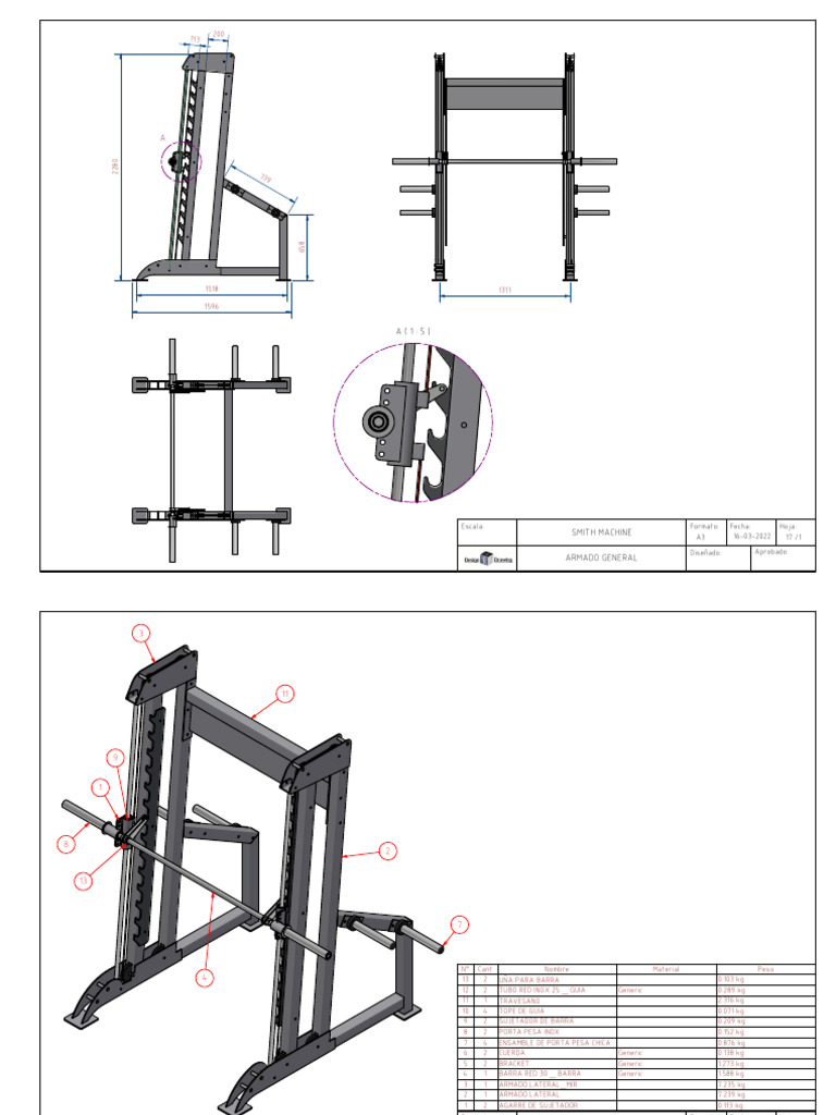Armado de Smith Machine Detallado | PDF
