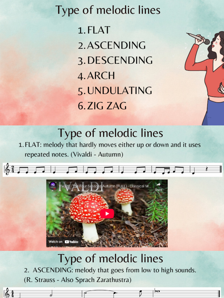 Types of Melodic Lines and Scales | PDF | Interval (Music) | Scale (Music)