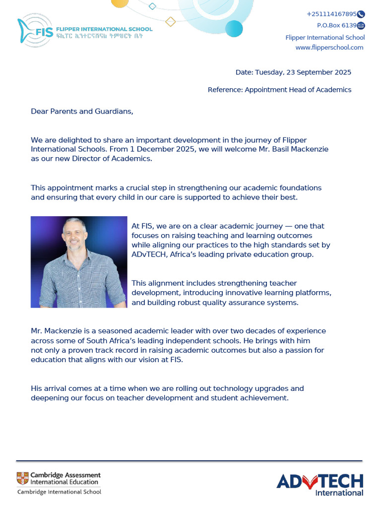 Introduction - Director of Academics SeptembeR | PDF | Teachers ...