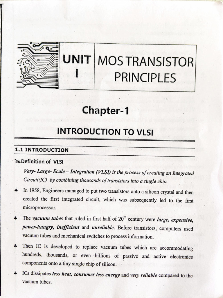 Unit 1 Chap1 Vlsi | PDF