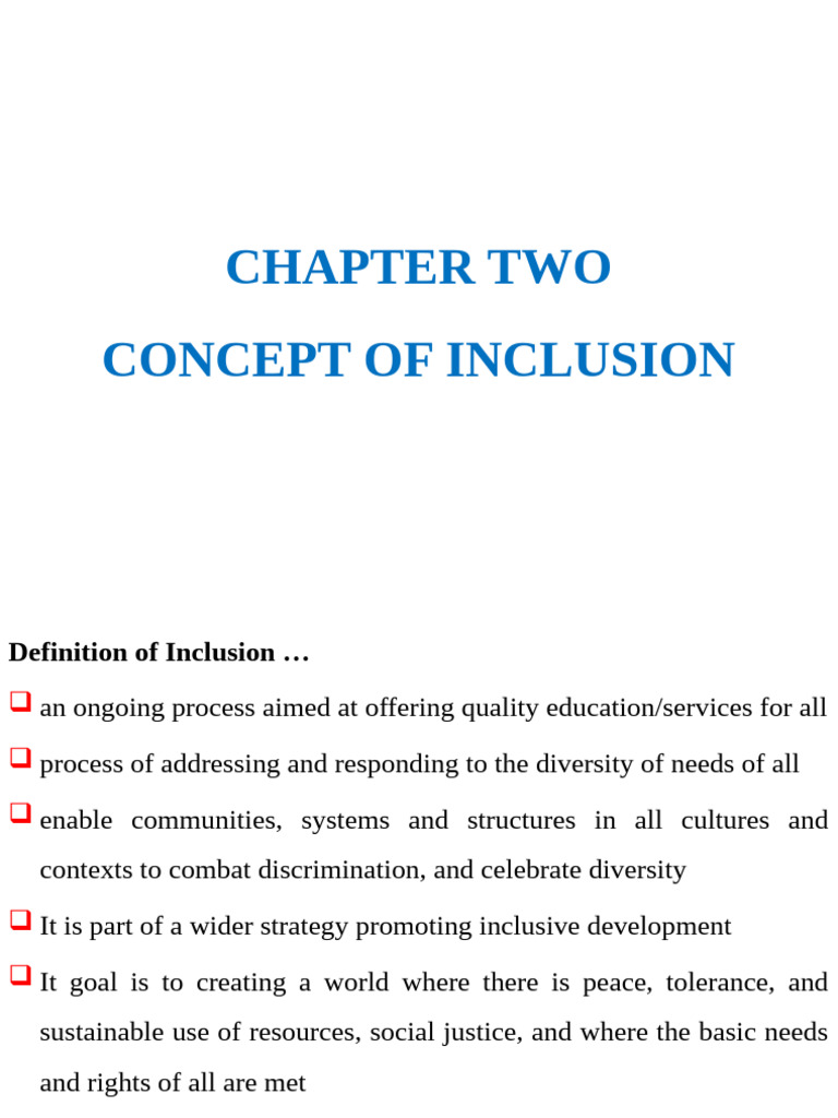 Understanding the Concept of Inclusion | PDF | Social Exclusion ...