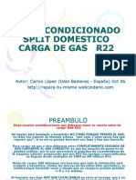 Aire Acondicionado Split Carga Gas r22