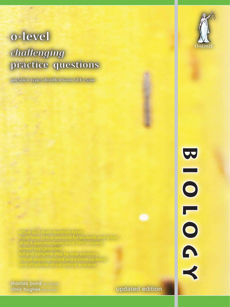 GCE O-Level Biology Challenging Practice Questions | PDF