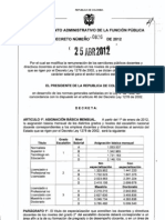Decreto 0826 de 2012 - Salarios Docentes 1278