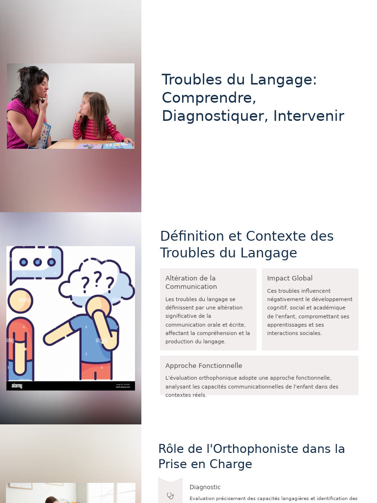 Troubles du Langage : Diagnostic et Intervention | PDF | Mémoire ...