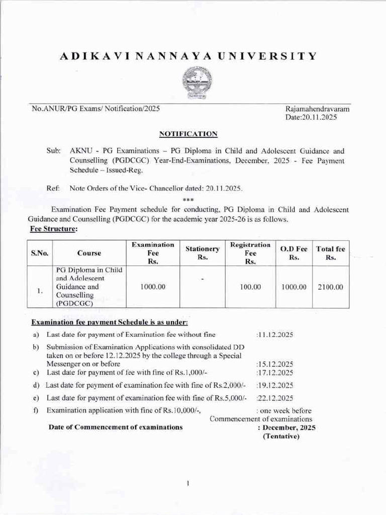 PG Diploma in Child and Adolescent Guidance and Counselling (PGDCGC ...