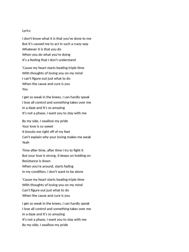 Weak Lyrics | PDF