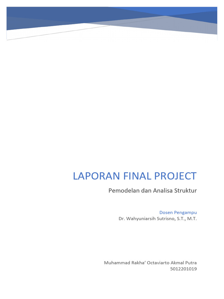 M Rakha' OAP - 5012201019 - Final Project | PDF | Strength Of Materials ...
