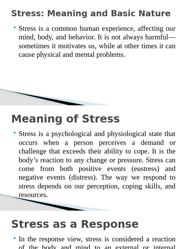 Understanding Stress: Types and Effects | PDF | Stress (Biology ...