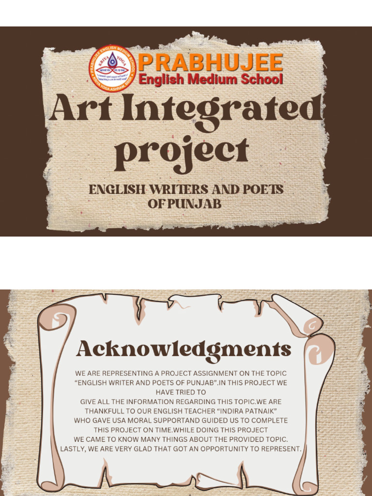 English Art Integrated Project | PDF