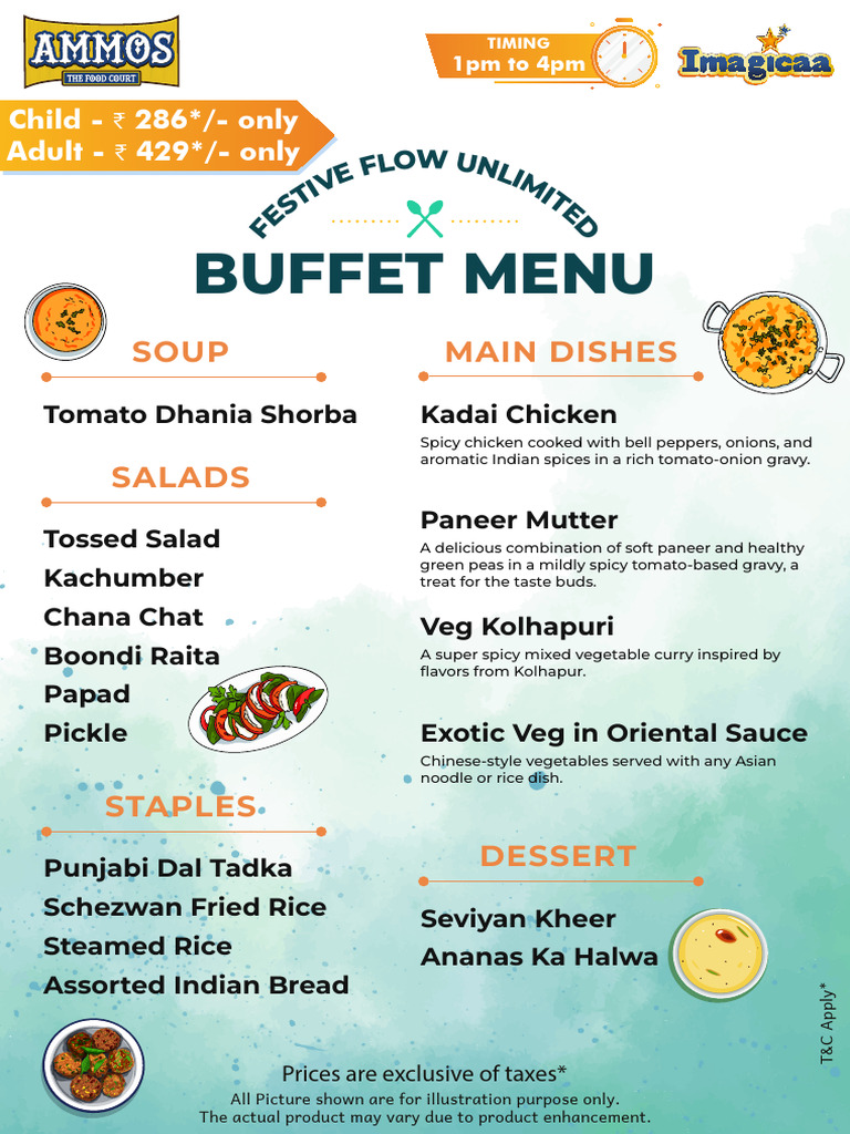 Festive Buffet Menu: Unlimited Delights | PDF
