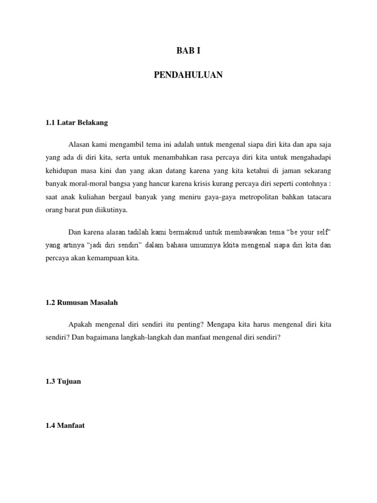 Mengenal Diri Sendiri Pdf