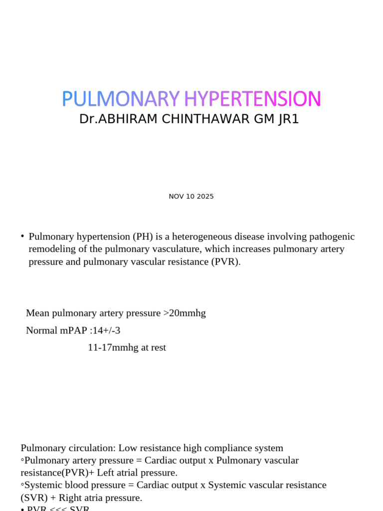 Understanding Pulmonary Hypertension | PDF | Diastole | Heart