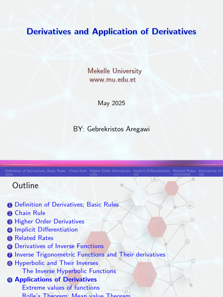 Understanding Derivatives and Applications | PDF | Derivative ...