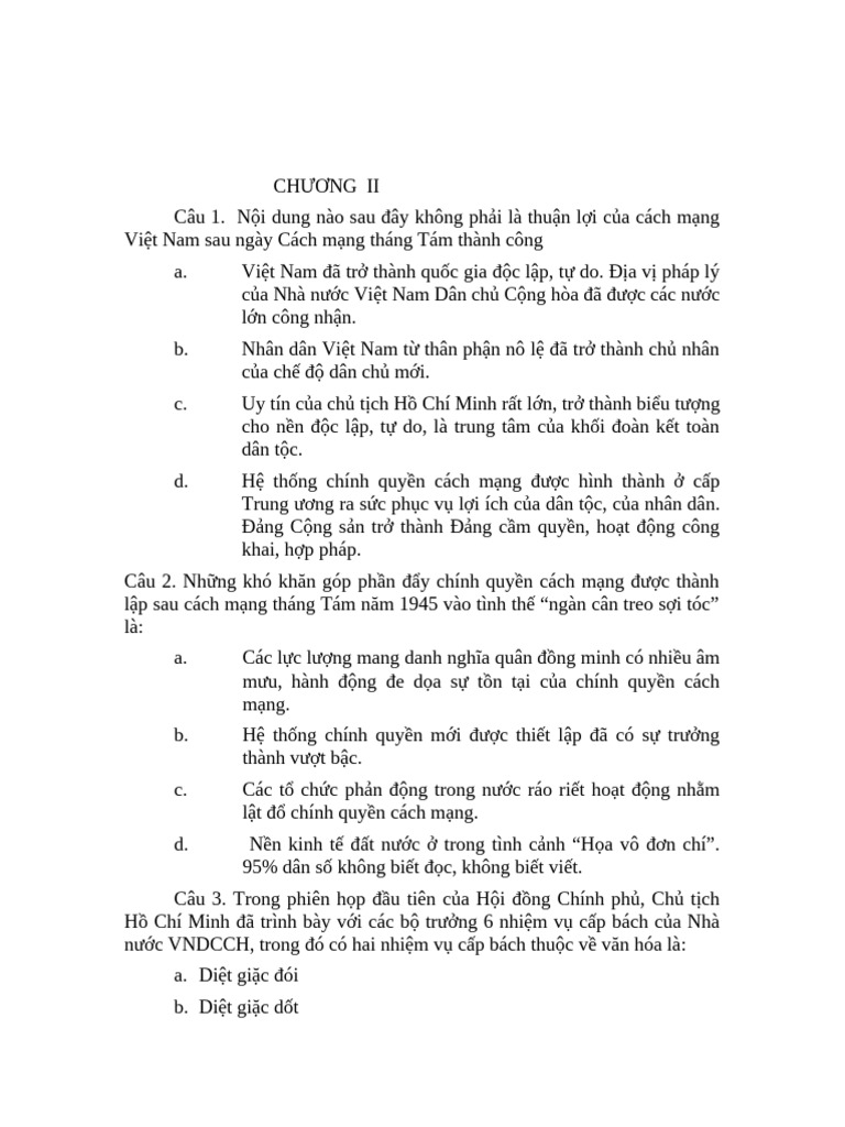 Chuong II, LSD 2025 | PDF