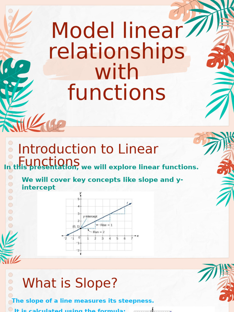 Unit 4-5 Model Linear Relationships With Functions | PDF