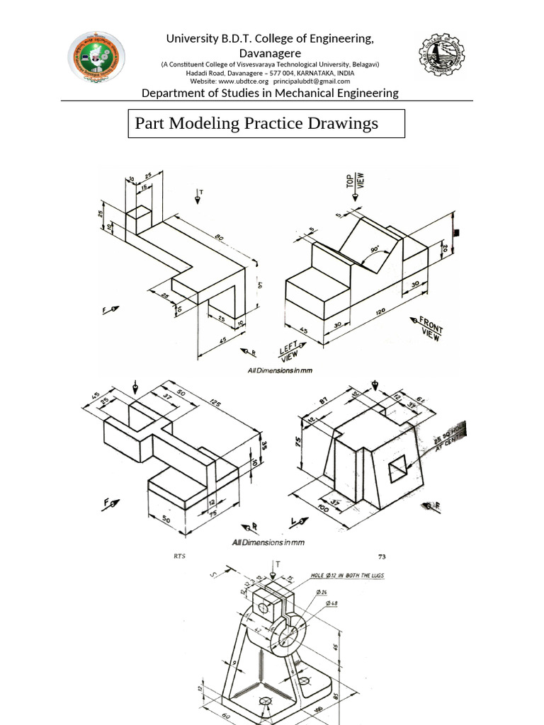 Mechanical Engineering Part Modeling Guide | PDF