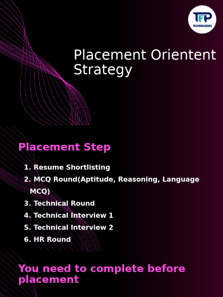 Placement Preparation Guide for 2025 | PDF | Résumé | Computer Programming