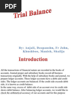 Trial Balance