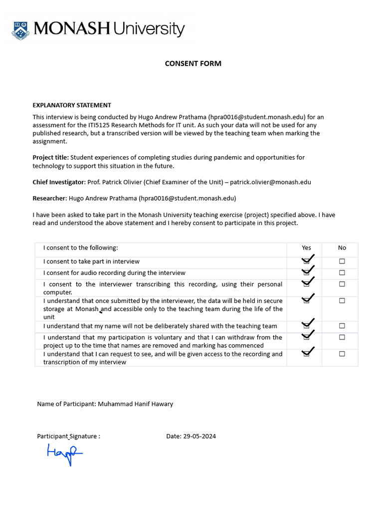 34022961 Week3B Consent | PDF