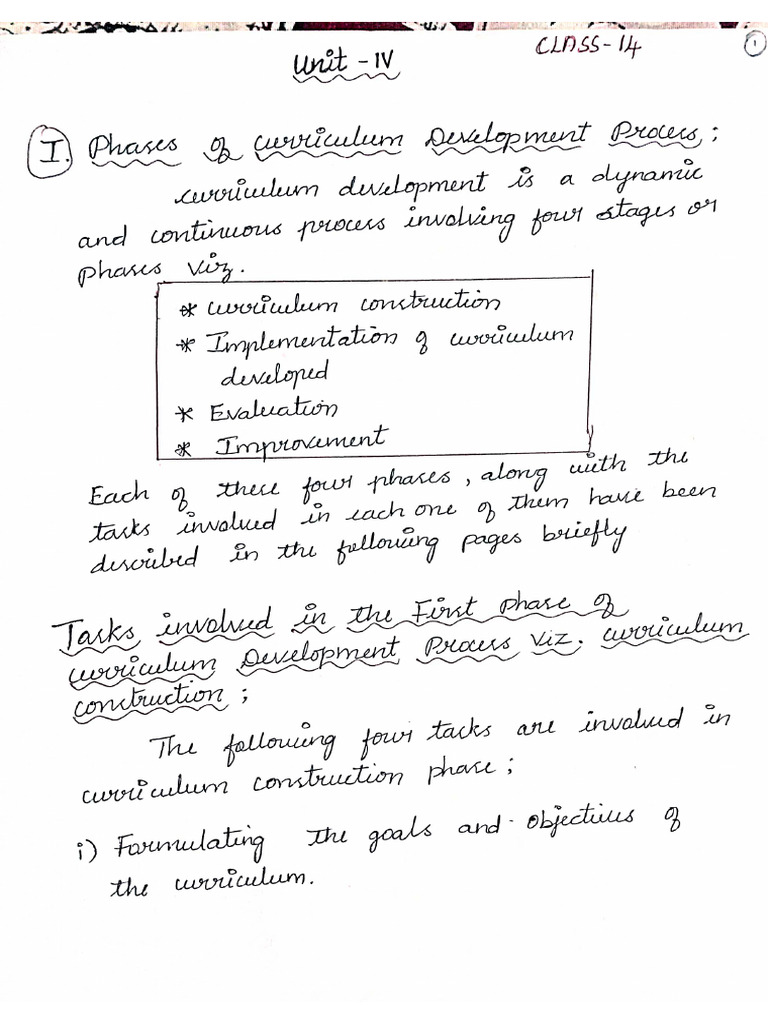 Knowledge and Curriculum - UNIT - 4 - CLASS - 14 | PDF