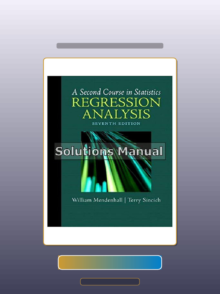Test Bank of Second Course in Statistics Regression Analysis 7th ...