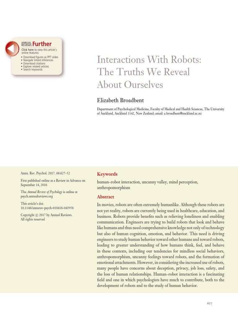 Human Emotions in Robot Interactions | PDF | Robot | Robotics