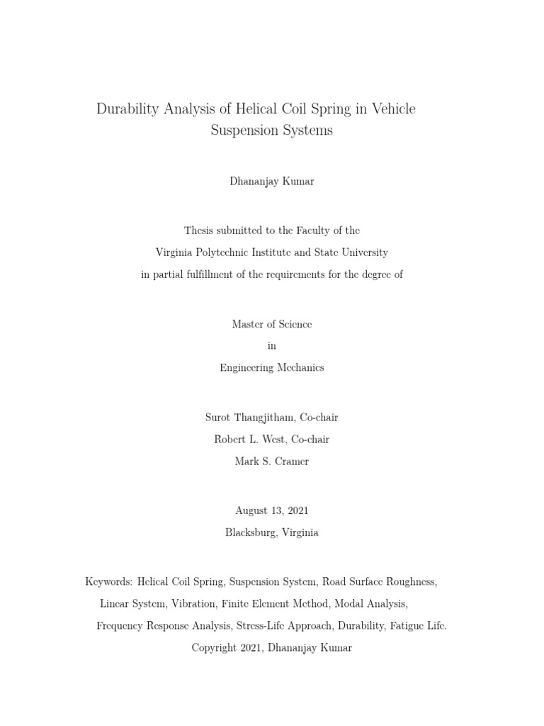 Springs Analysis | PDF | Deformation (Engineering) | Fatigue (Material)