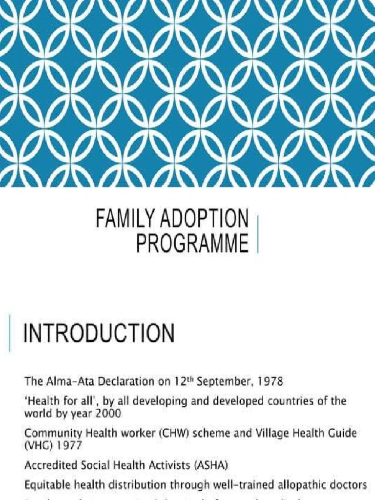 Family Adoption Programme | PDF