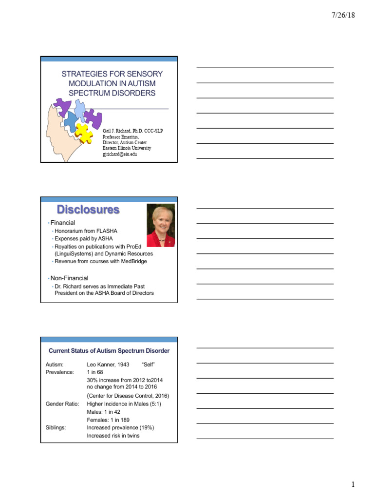 Stratgies For Sensory Modulation in Asd | PDF | Autism | Somatosensory ...